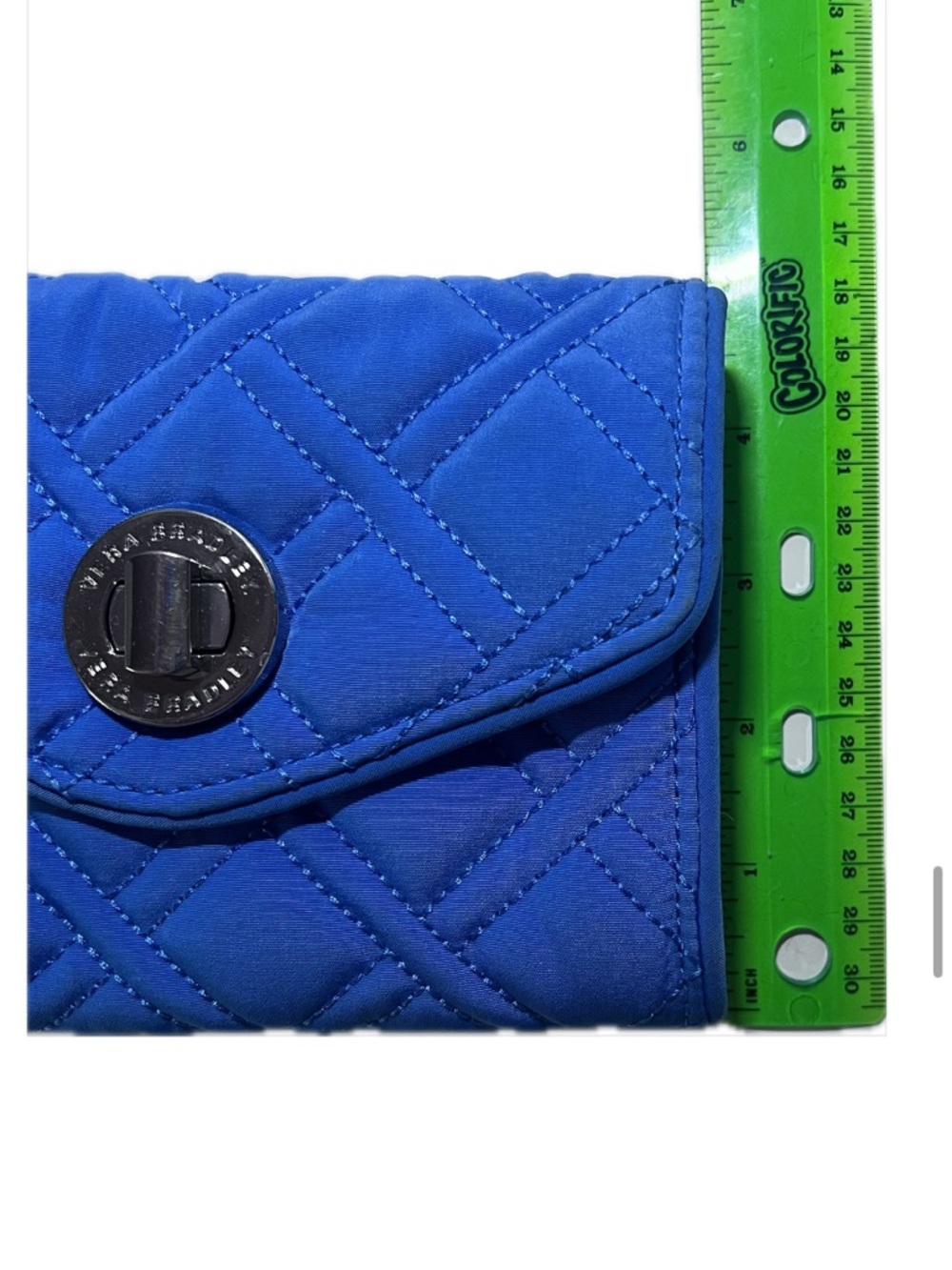 VERA BRADLEY Cobalt Quilted Turn-Lock Wristlet NWOT - Picture 5 of 7